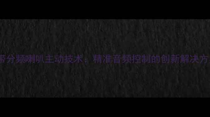 图片 自带分频喇叭主动技术：精准音频控制的创新解决方案1