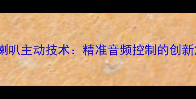 图片 自带分频喇叭主动技术：精准音频控制的创新解决方案2
