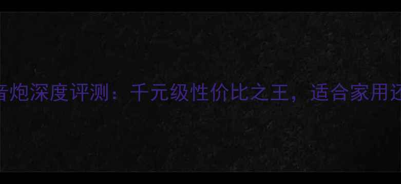 图片 节奏之星低音炮深度评测：千元级性价比之王，适合家用还是Hi-Fi？2