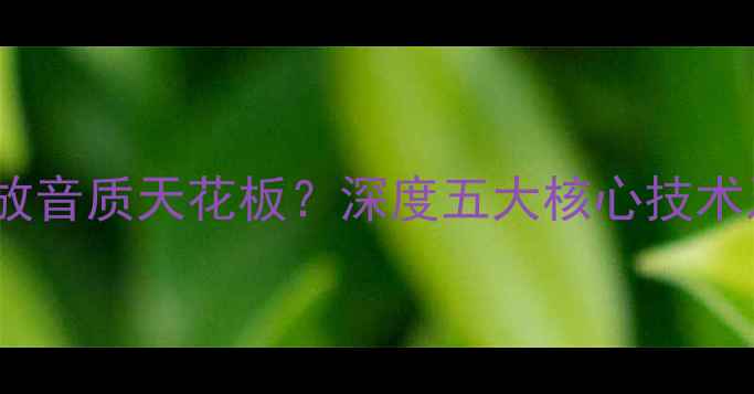 图片 英国NAD功放音质天花板？深度五大核心技术及选购指南