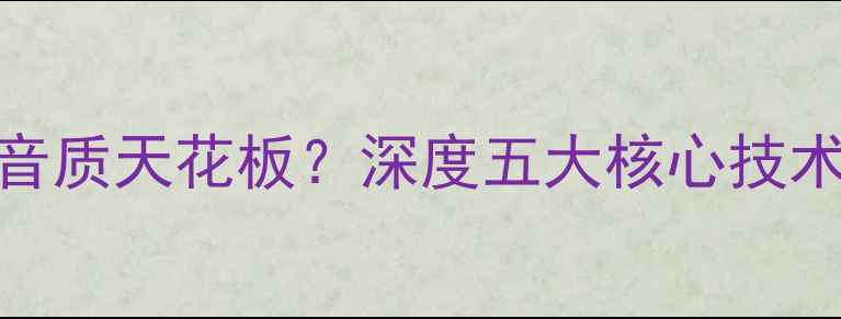 图片 英国NAD功放音质天花板？深度五大核心技术及选购指南2