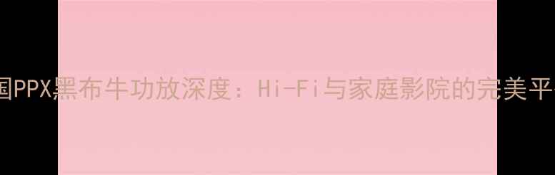 图片 英国PPX黑布牛功放深度：Hi-Fi与家庭影院的完美平衡1