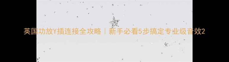 图片 英国功放Y插连接全攻略｜新手必看5步搞定专业级音效2