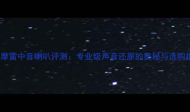 图片 英国摩雷中音喇叭评测：专业级声音还原的奥秘与选购指南1