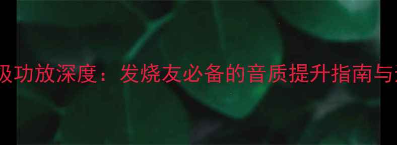 图片 英国茗前后级功放深度：发烧友必备的音质提升指南与选购全攻略1