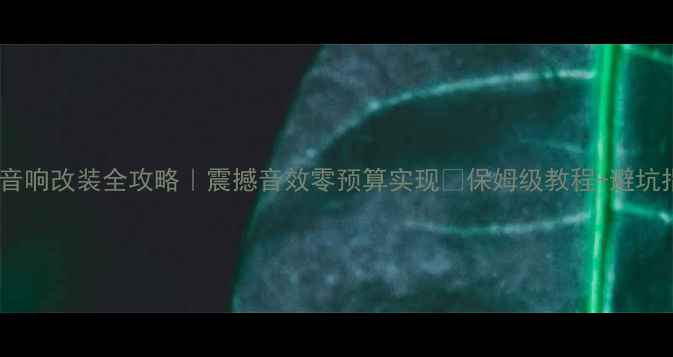 图片 英朗音响改装全攻略｜震撼音效零预算实现🔥保姆级教程+避坑指南1