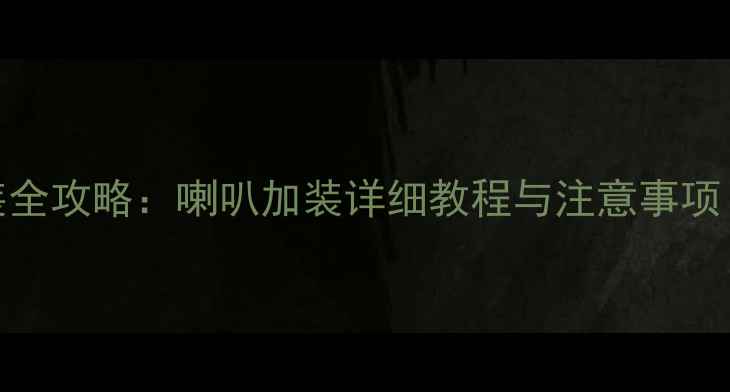 图片 荣威RX3音响改装全攻略：喇叭加装详细教程与注意事项（附品牌推荐）1