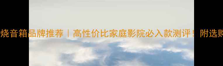 图片 荷兰发烧音箱品牌推荐｜高性价比家庭影院必入款测评！附选购指南2