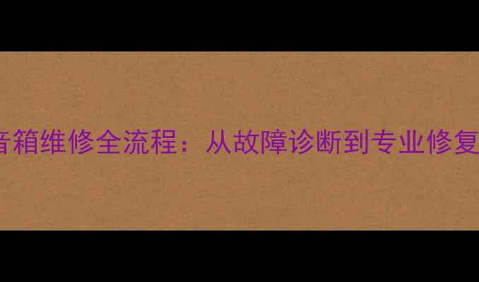 图片 落地式音箱维修全流程：从故障诊断到专业修复的指南1