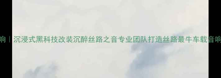 图片 西安领声汽车音响｜沉浸式黑科技改装沉醉丝路之音专业团队打造丝路最牛车载音响深度改装全流程