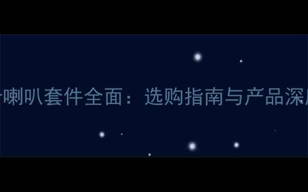 图片 西雅士喇叭套件全面：选购指南与产品深度测评