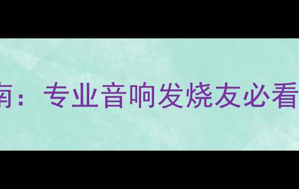 图片 西雅士喇叭选购指南：专业音响发烧友必看评测与经销商推荐2