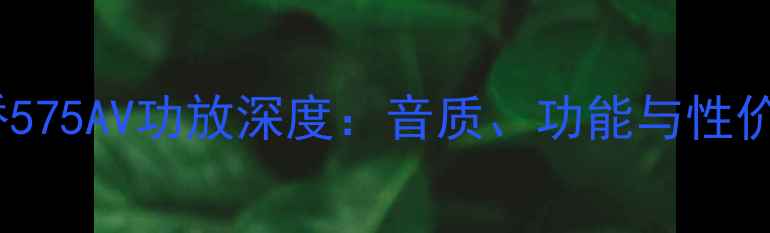 图片 评测安桥575AV功放深度：音质、功能与性价比分析2