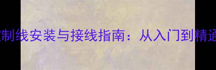 图片 车载低音炮控制线安装与接线指南：从入门到精通的完整教程2