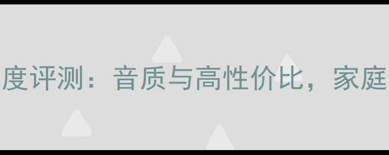 图片 达尼810落地音箱深度评测：音质与高性价比，家庭影院终极选择指南1
