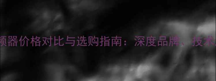 图片 进口音箱分频器价格对比与选购指南：深度品牌、技术及市场趋势1