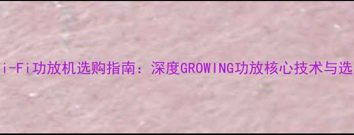 图片 进阶型Hi-Fi功放机选购指南：深度GROWING功放核心技术与选购技巧2