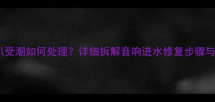 图片 途观电喇叭受潮如何处理？详细拆解音响进水修复步骤与防潮指南1