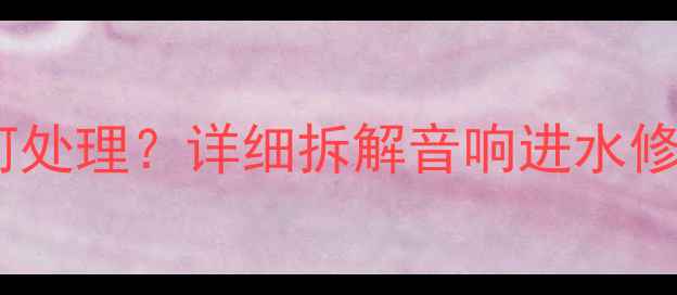 图片 途观电喇叭受潮如何处理？详细拆解音响进水修复步骤与防潮指南2