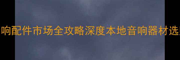 图片 重庆音响配件市场全攻略深度本地音响器材选购指南