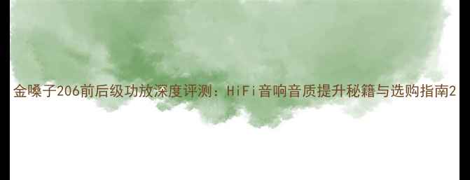 图片 金嗓子206前后级功放深度评测：HiFi音响音质提升秘籍与选购指南2