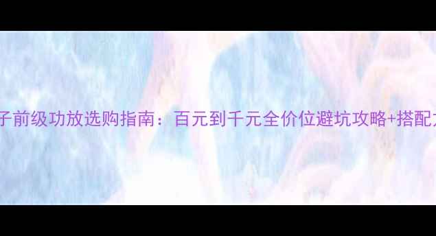图片 金嗓子前级功放选购指南：百元到千元全价位避坑攻略+搭配方案2