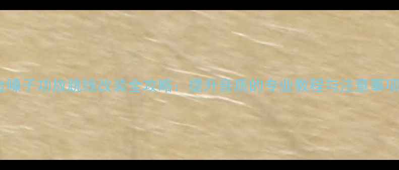 图片 金嗓子功放跳线改装全攻略：提升音质的专业教程与注意事项2