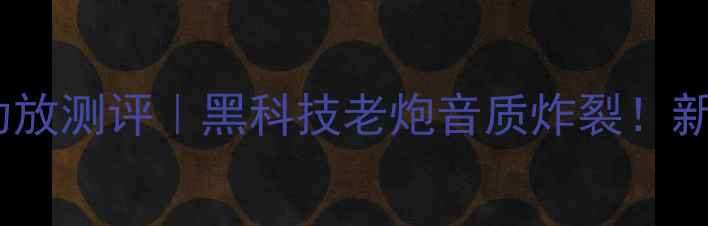 图片 金嗓子甲类单声道功放测评｜黑科技老炮音质炸裂！新手必入黑科技音响1