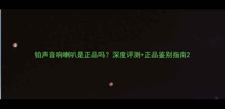 图片 铂声音响喇叭是正品吗？深度评测+正品鉴别指南2