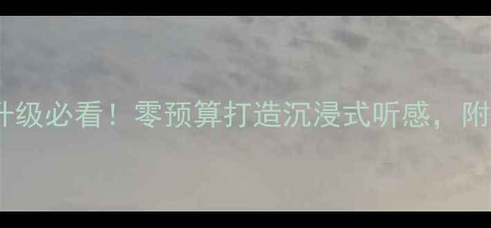 图片 锐志音响升级必看！零预算打造沉浸式听感，附避坑指南2