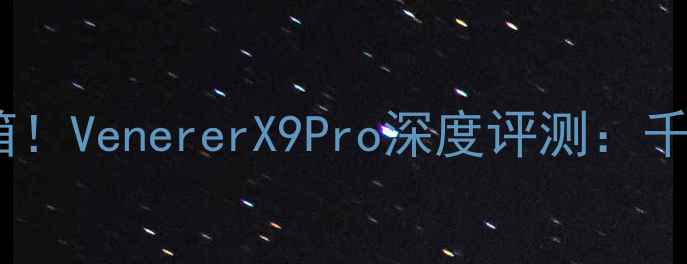 图片 闭眼入的宝藏音箱！VenererX9Pro深度评测：千元内音质天花板2