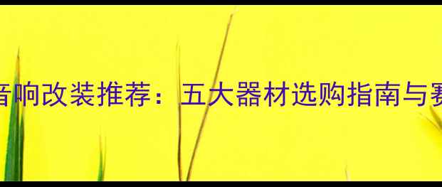 图片 阳江汽车音响改装推荐：五大器材选购指南与赛事亮点全