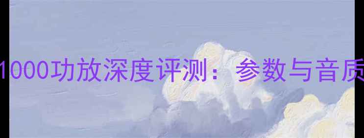 图片 雅力士1000功放深度评测：参数与音质表现全