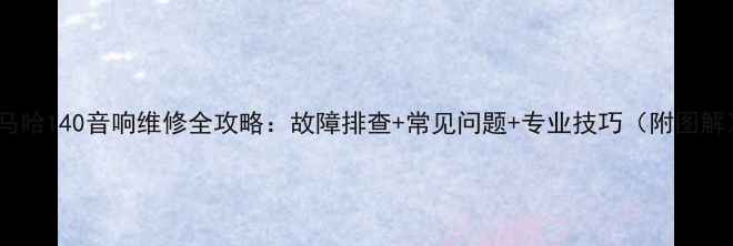 图片 雅马哈140音响维修全攻略：故障排查+常见问题+专业技巧（附图解）2