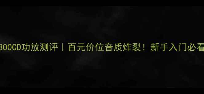 图片 雅马哈300CD功放测评｜百元价位音质炸裂！新手入门必看攻略✨