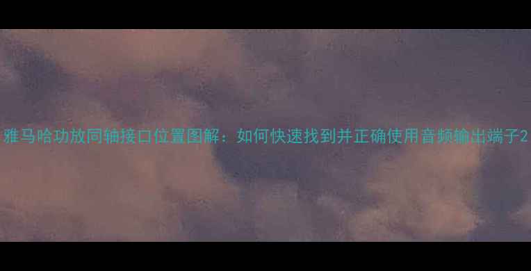 图片 雅马哈功放同轴接口位置图解：如何快速找到并正确使用音频输出端子2