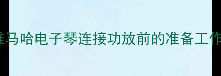 图片 雅马哈电子琴连接功放前的准备工作2
