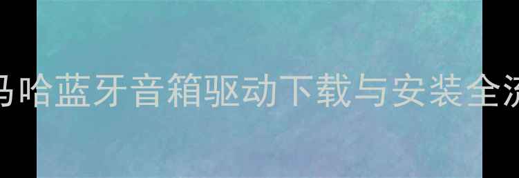 图片 雅马哈蓝牙音箱驱动下载与安装全流程