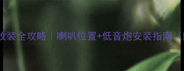 图片 雪铁龙C5音响改装全攻略｜喇叭位置+低音炮安装指南（附避坑指南）1