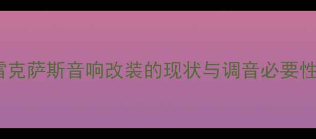 图片 雷克萨斯音响改装的现状与调音必要性2