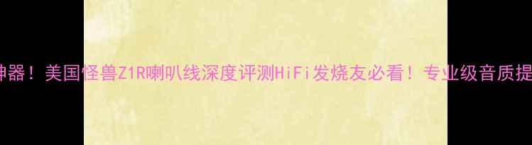 图片 震撼音效神器！美国怪兽Z1R喇叭线深度评测HiFi发烧友必看！专业级音质提升指南🎧1