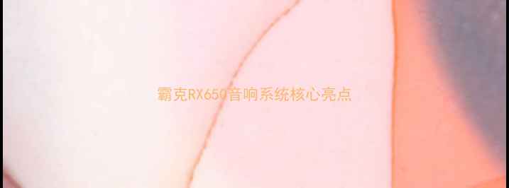 图片 霸克RX650音响系统核心亮点