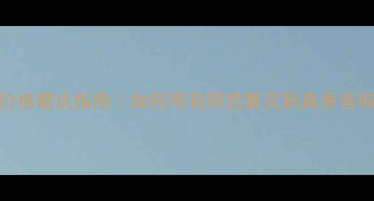 图片 音响RMB价格避坑指南｜如何用有限预算买到真香音响器材？1