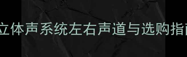 图片 音响left声道是什么？立体声系统左右声道与选购指南（附最新参数对比）1