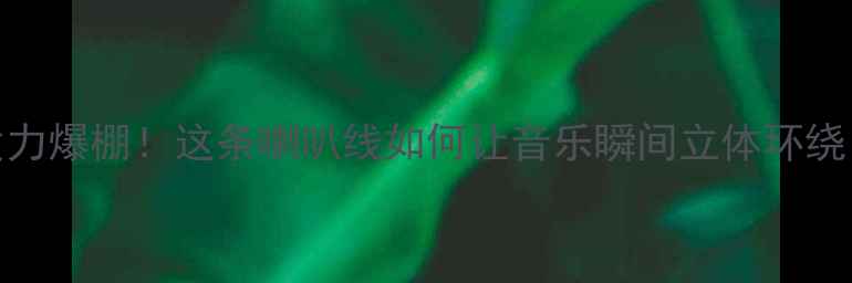 图片 音响发烧友必看低频爆发力爆棚！这条喇叭线如何让音乐瞬间立体环绕？附选购攻略与实测对比