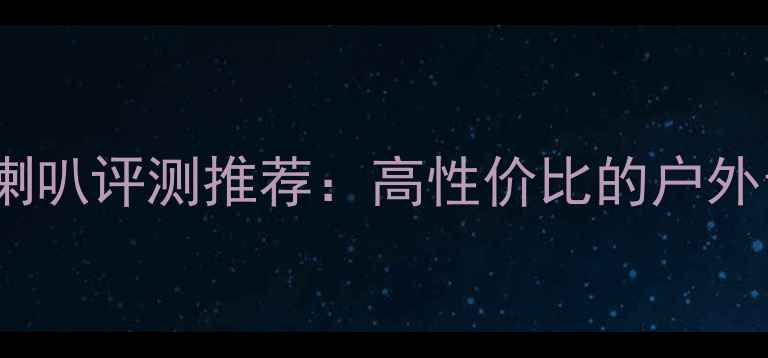 图片 音响号角喇叭评测推荐：高性价比的户外音乐神器1