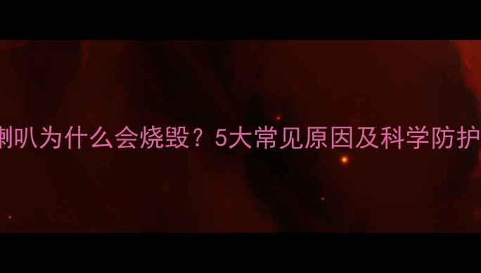 图片 音响喇叭为什么会烧毁？5大常见原因及科学防护指南2