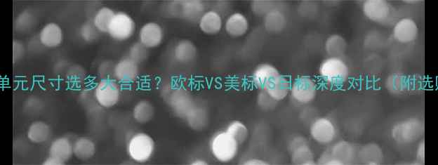 图片 音响喇叭单元尺寸选多大合适？欧标VS美标VS日标深度对比（附选购指南）2