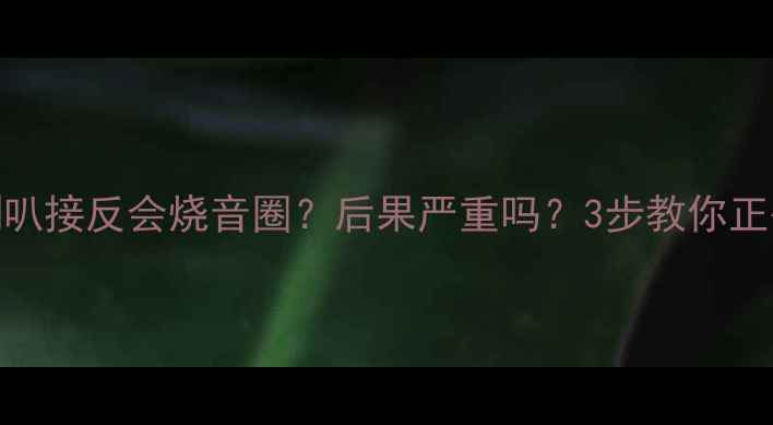 图片 音响喇叭接反会烧音圈？后果严重吗？3步教你正确接线