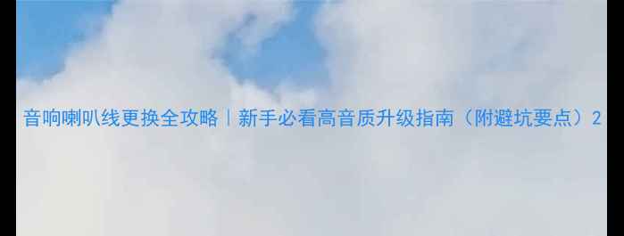 图片 音响喇叭线更换全攻略｜新手必看高音质升级指南（附避坑要点）2